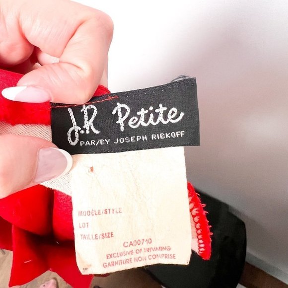 Vintage 70s Red Cropped Funky Retro Blouse Top - Picture 7 of 8